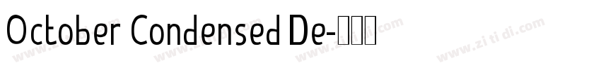 October Condensed De字体转换